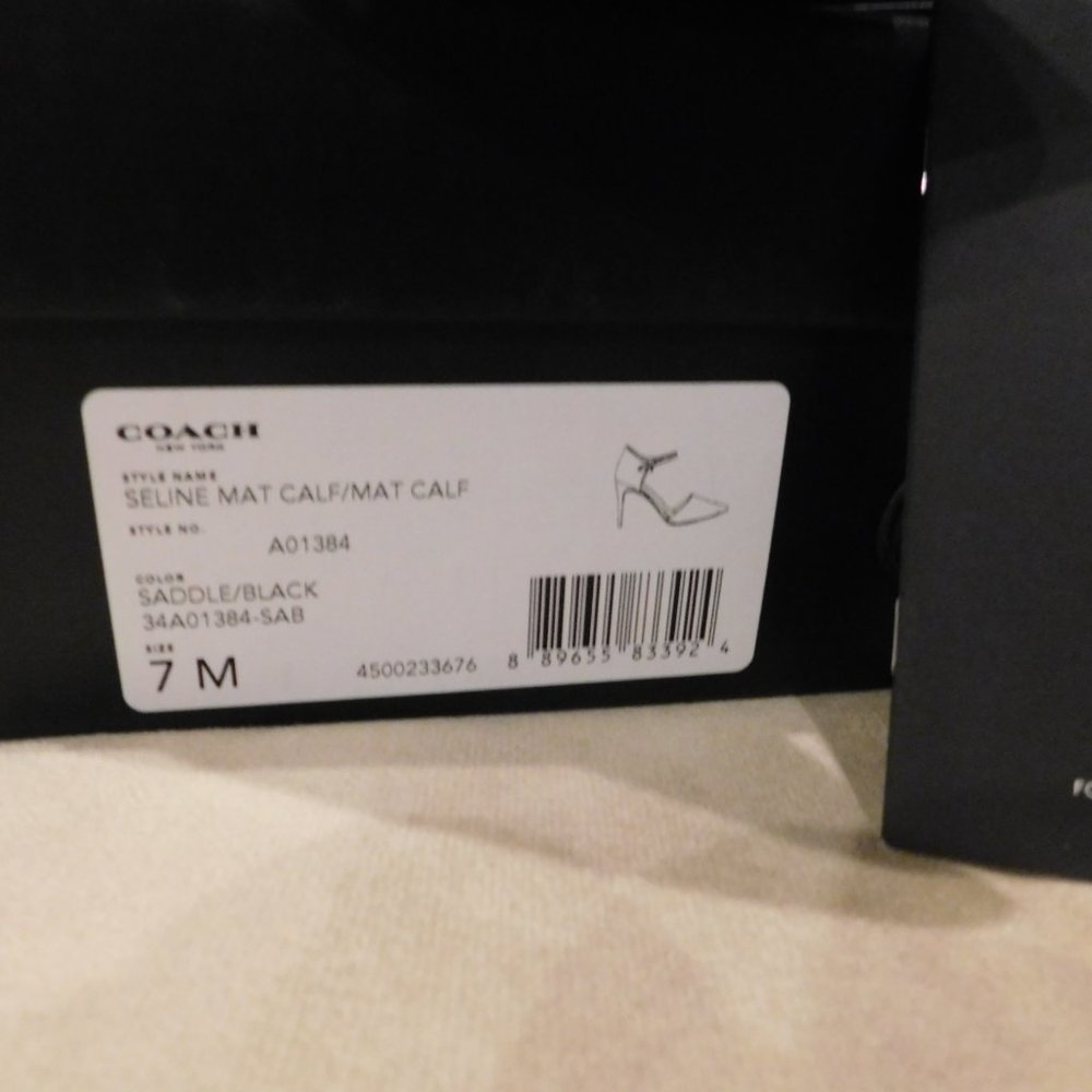 NIB COACH Seline D'Orsay Pumps 7M - Picture 5 of 5